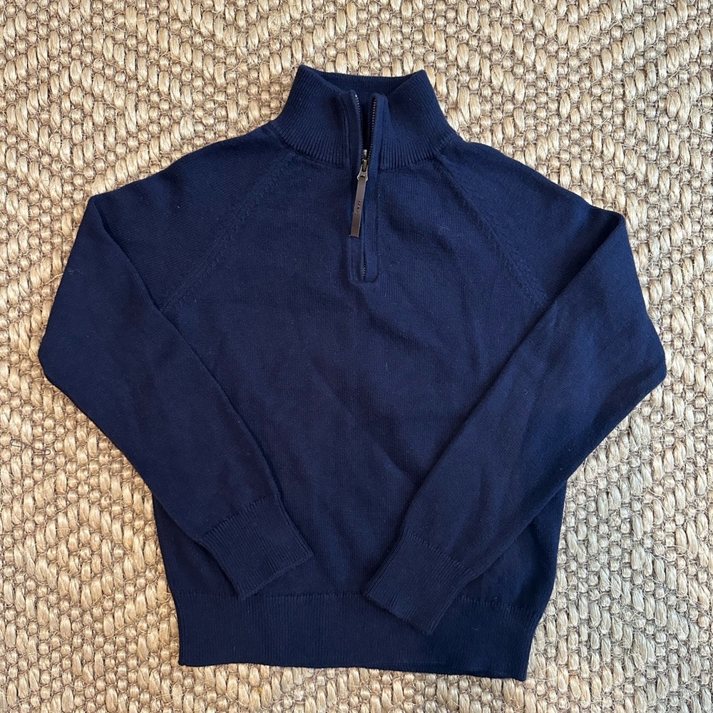 Boys Navy Crewcuts Quarter-zip Sweater